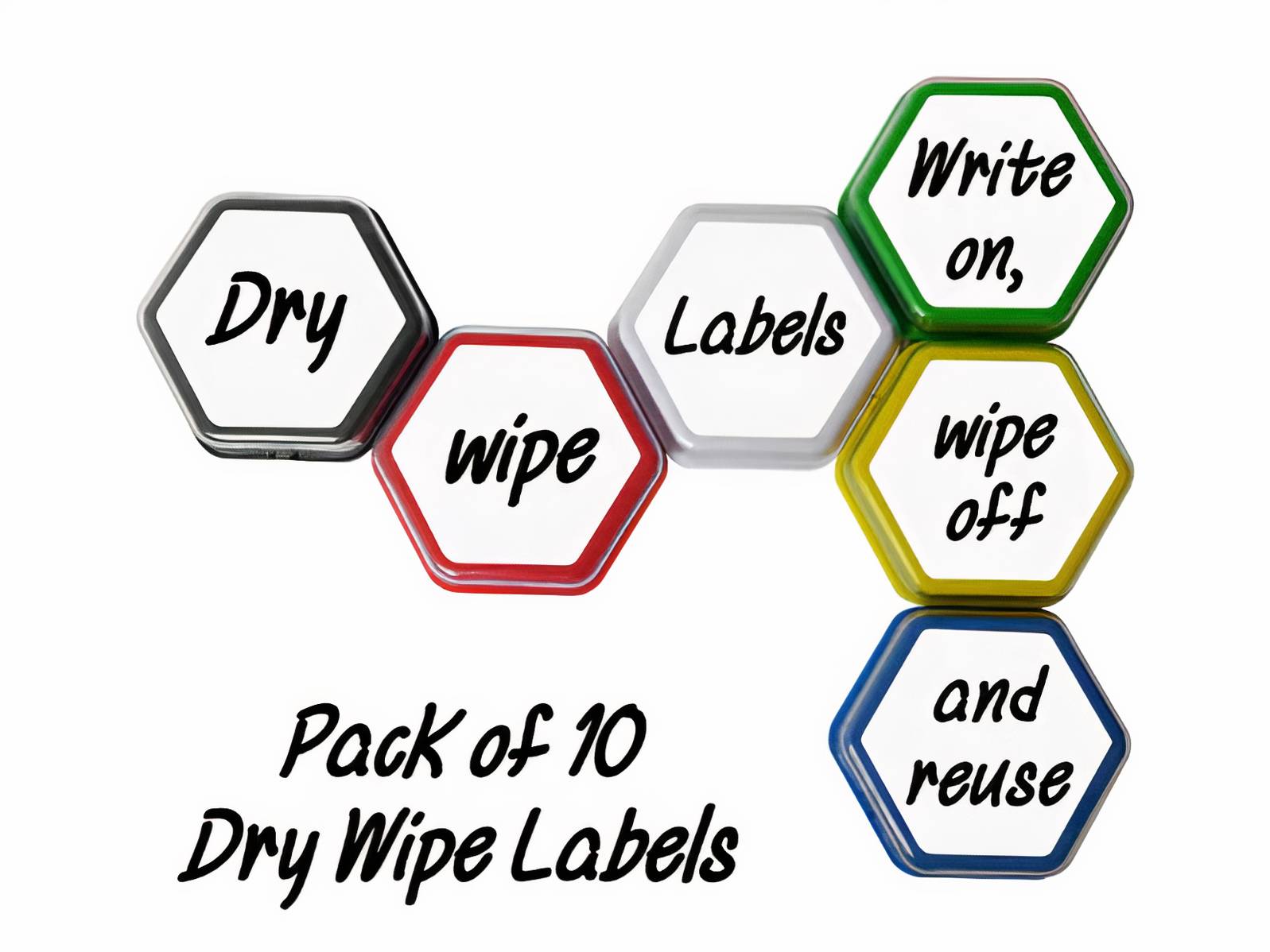 Whiteboard Etiketten für Hexapoints (10 Stück)