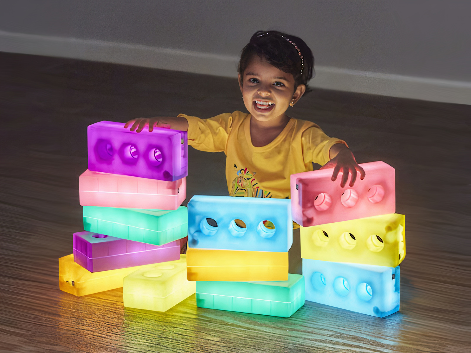 Light Up Glow Construction Bricks