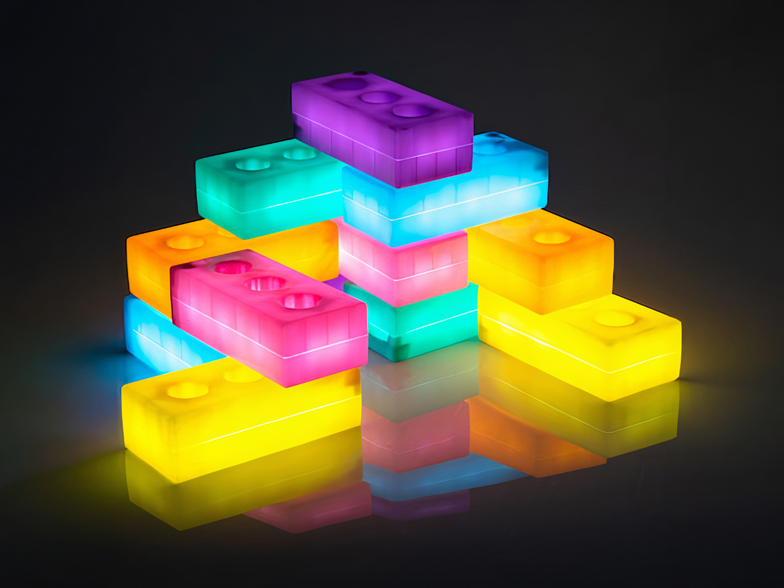 Light Up Glow Construction Bricks
