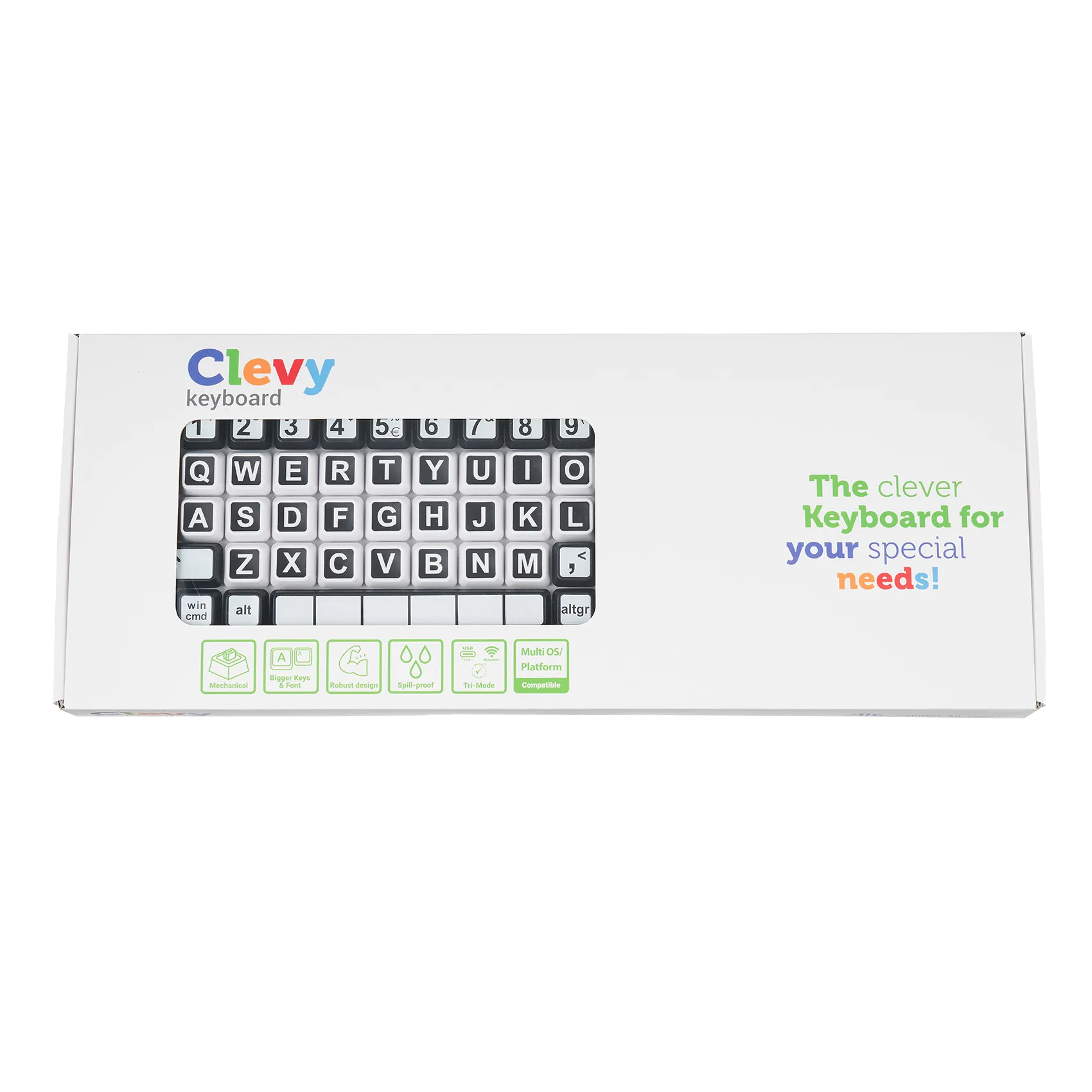 Clevy Tastatur 3 Contrast (Bluetooth & USB)
