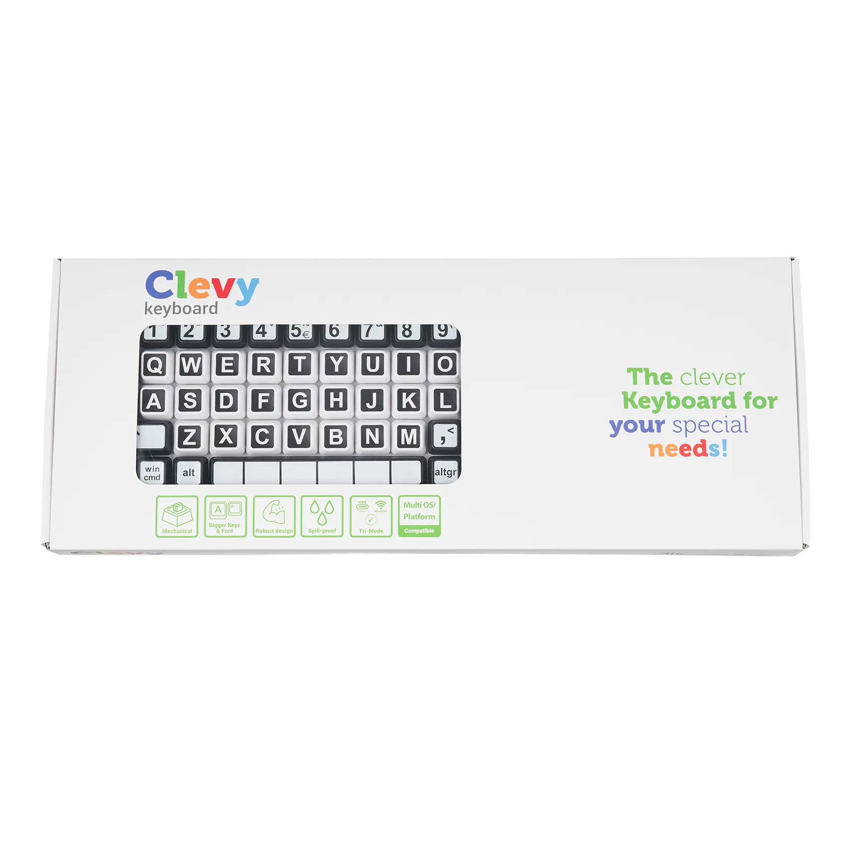 Clevy Tastatur 3 Contrast (Bluetooth & USB)