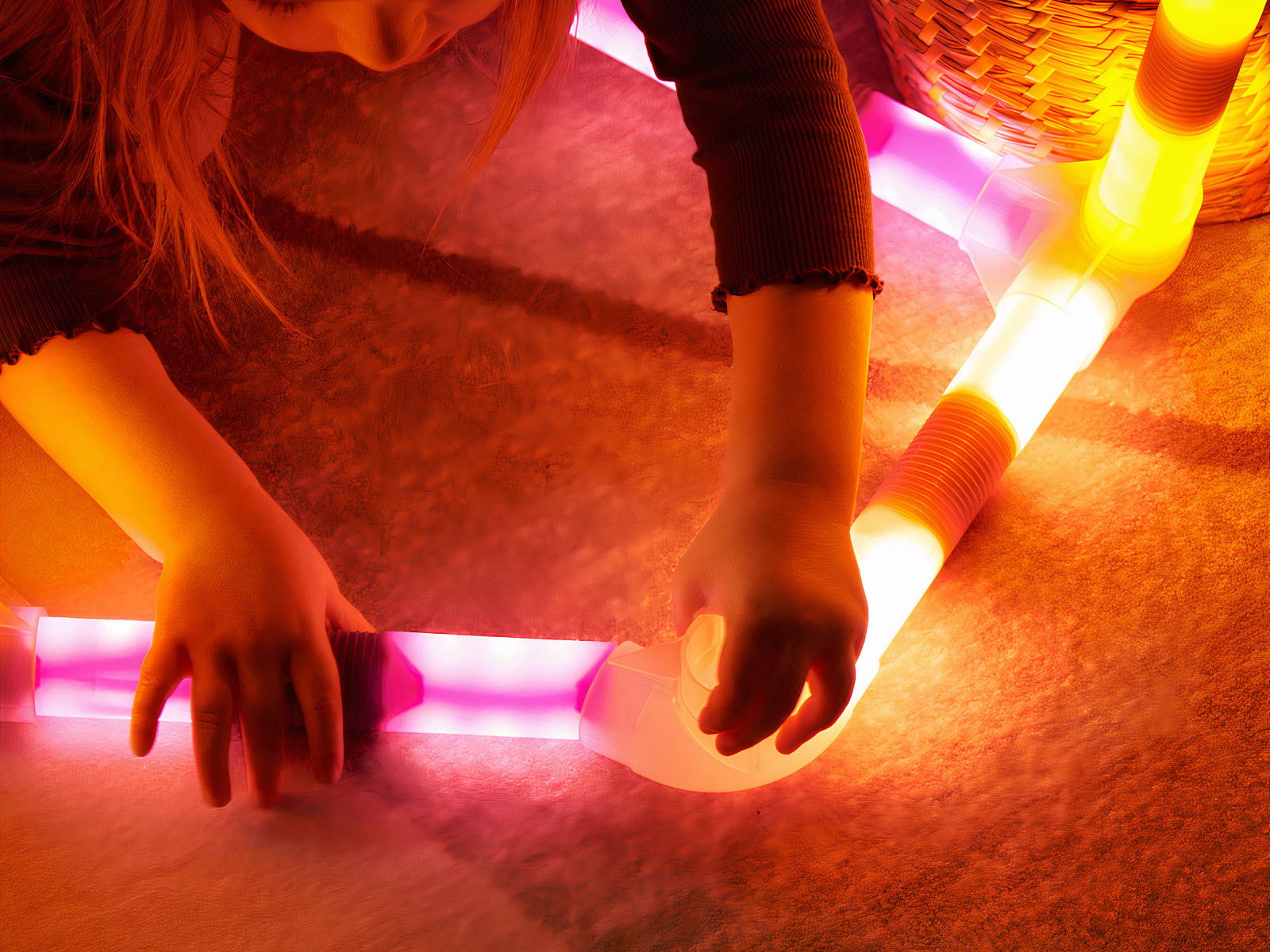 Connecting elements for luminous cylinders (18 pieces)