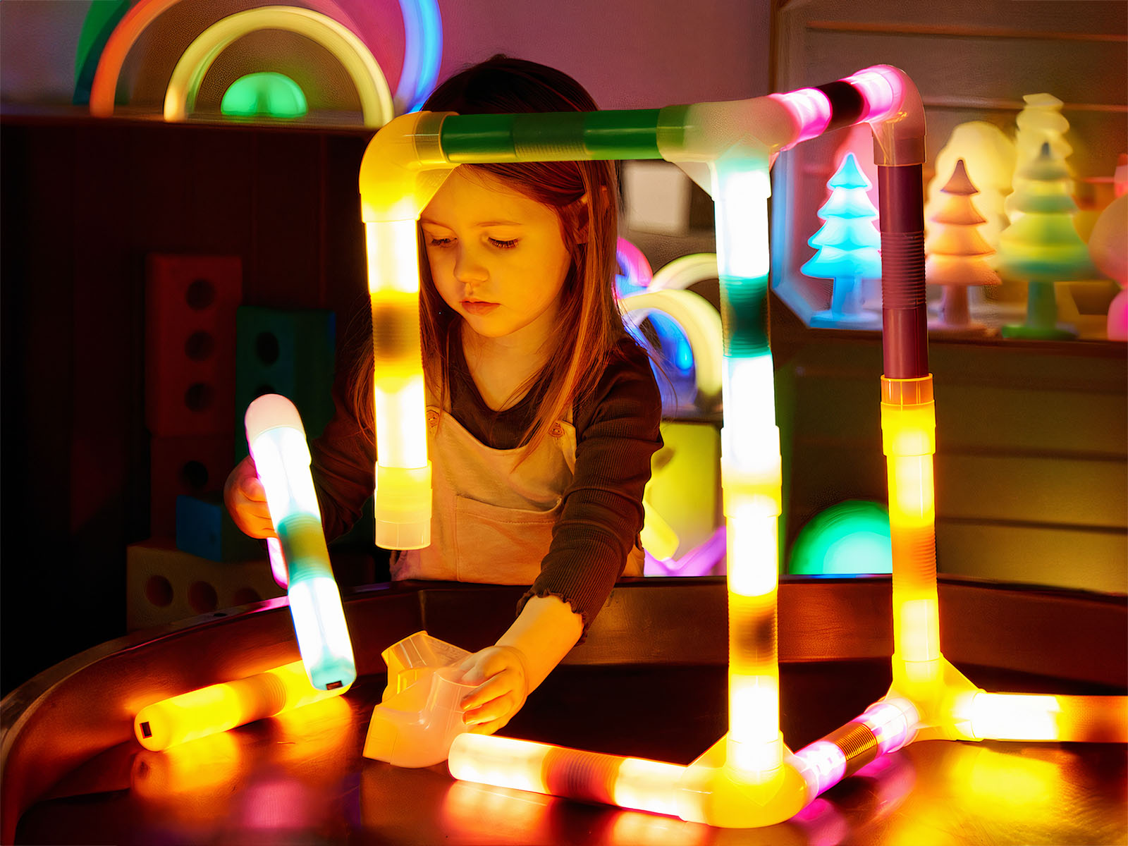 Connecting elements for luminous cylinders (18 pieces)
