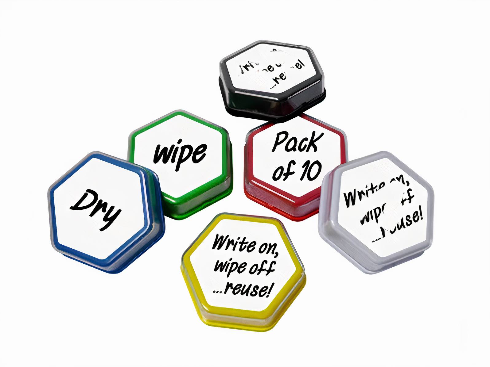 Whiteboard Etiketten für Hexapoints (10 Stück)